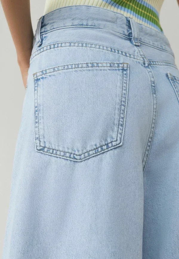 Джинсы Regular fit cropped wide leg palazzo, Next, широкие, выбеленный голубой — фото 4