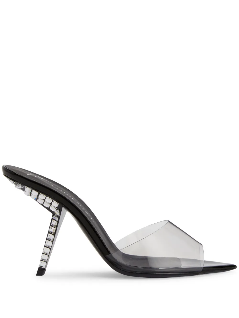 Прозрачные мюли Mystero 90 Giuseppe Zanotti, черный