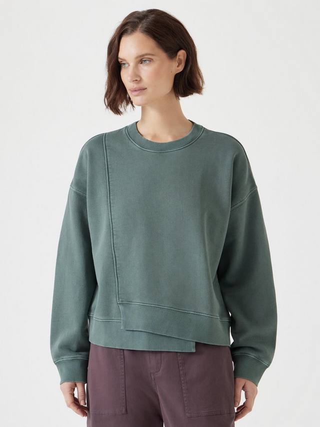 

Толстовка с асимметричной вставкой HUSH, цвет Sage Green