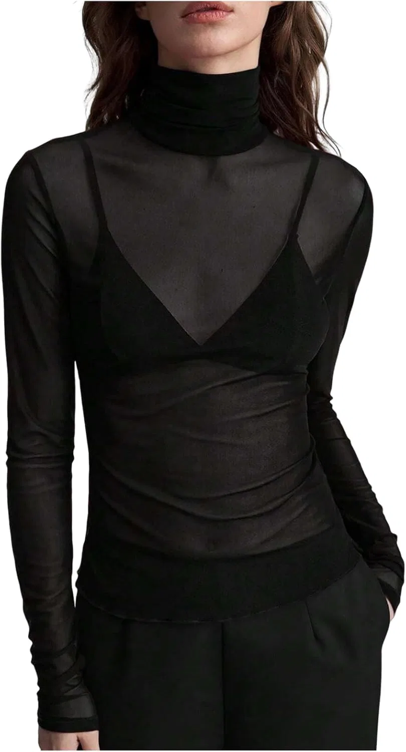 Блуза с кружевными вставками, реглан, Ribbon Shirt, черный