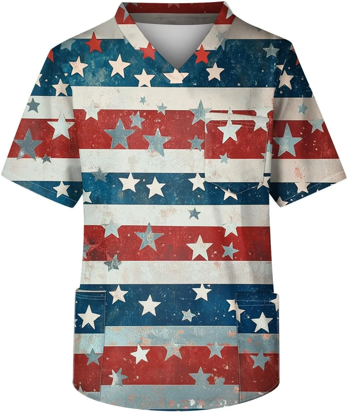 

Мужской топ Wenkomg1 Independence Day с V-образным вырезом, Modern Fit, влагоотводящий