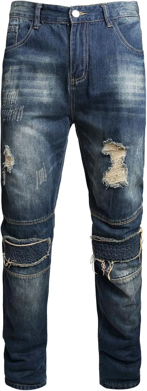 Джинсы рваные slim fit, 3