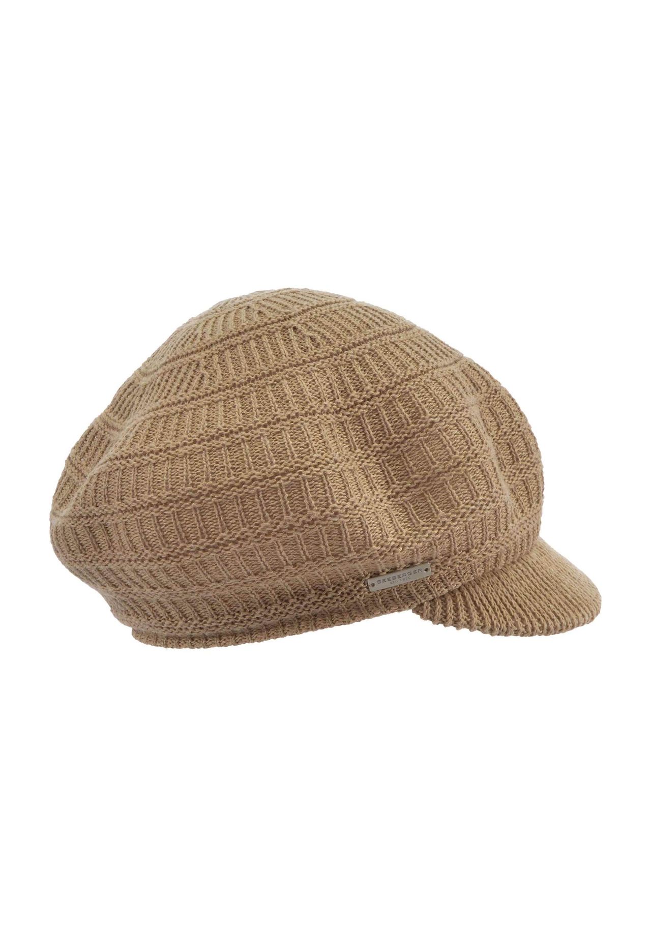 

Кепка Newsboy из микса льна с полосатой структурой 55434-0 SEEBERGER, цвет Leinen