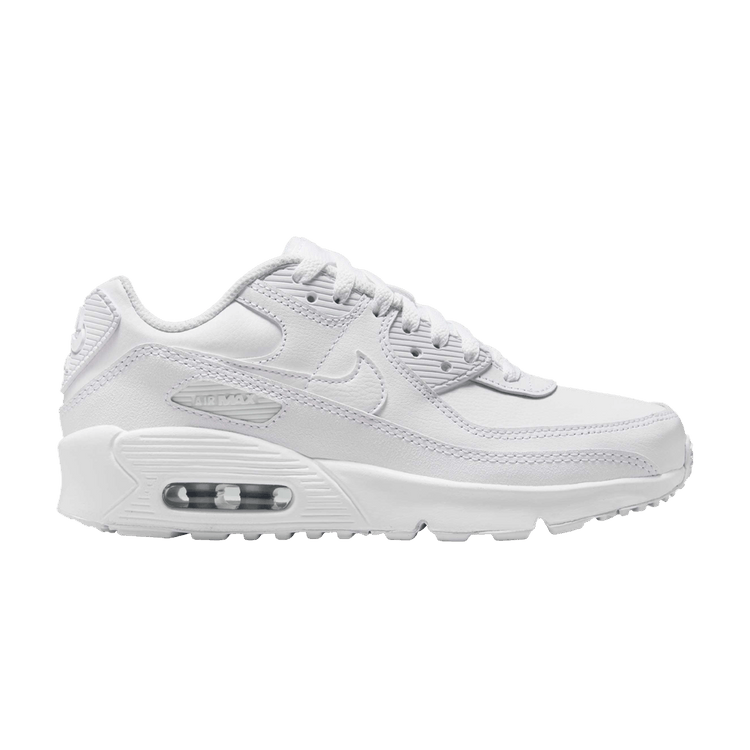 

Кроссовки Nike Air Max 90 Leather GS 'White Metallic Silver', белый
