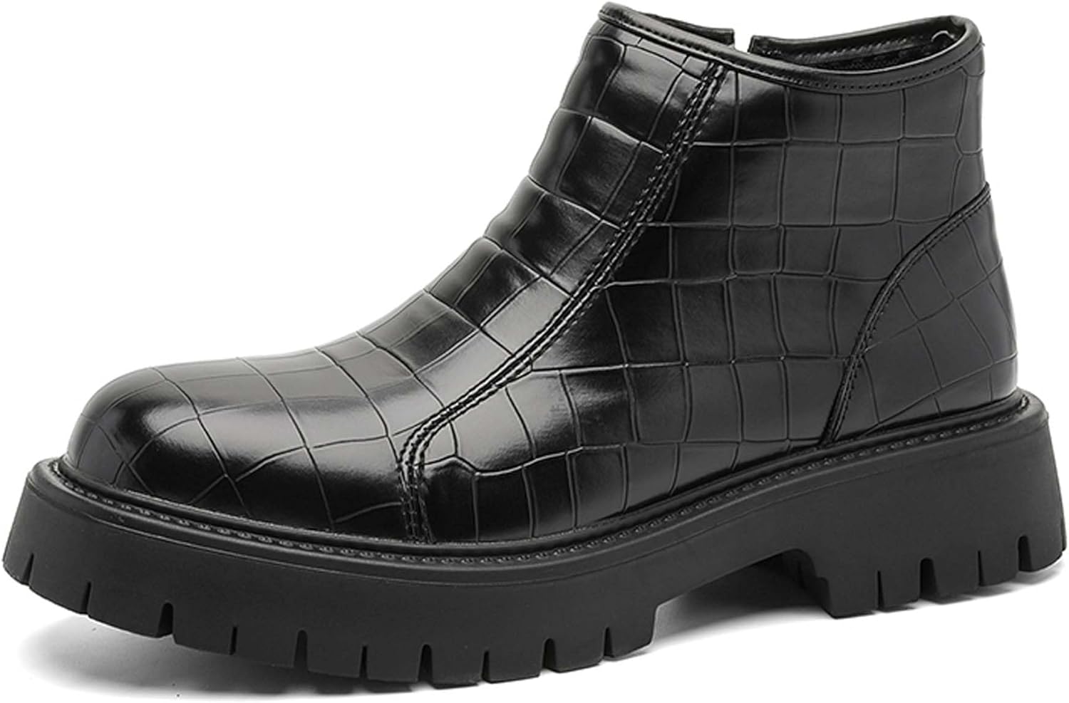 

Мужские ботинки Челси модные с толстой подошвой, для бизнеса и повседневной носки, формальные ботинки, противоскользящие, с эффектом увеличения роста, для офиса, банкетов, свадеб, под костюмы и платья, высокие кожаные ботинки Generic, черный