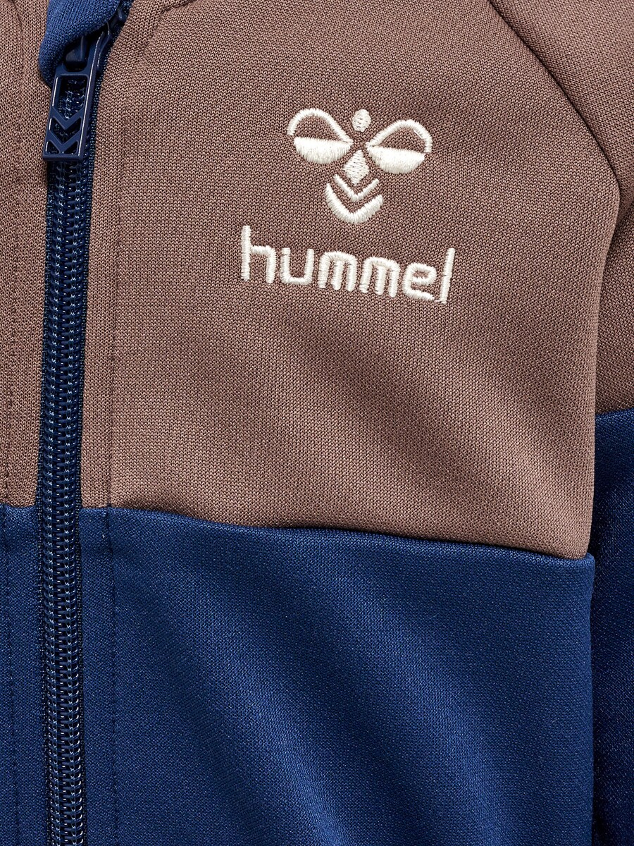 Спортивная толстовка с капюшоном на молнии Hummel, ночной синий — фото 4