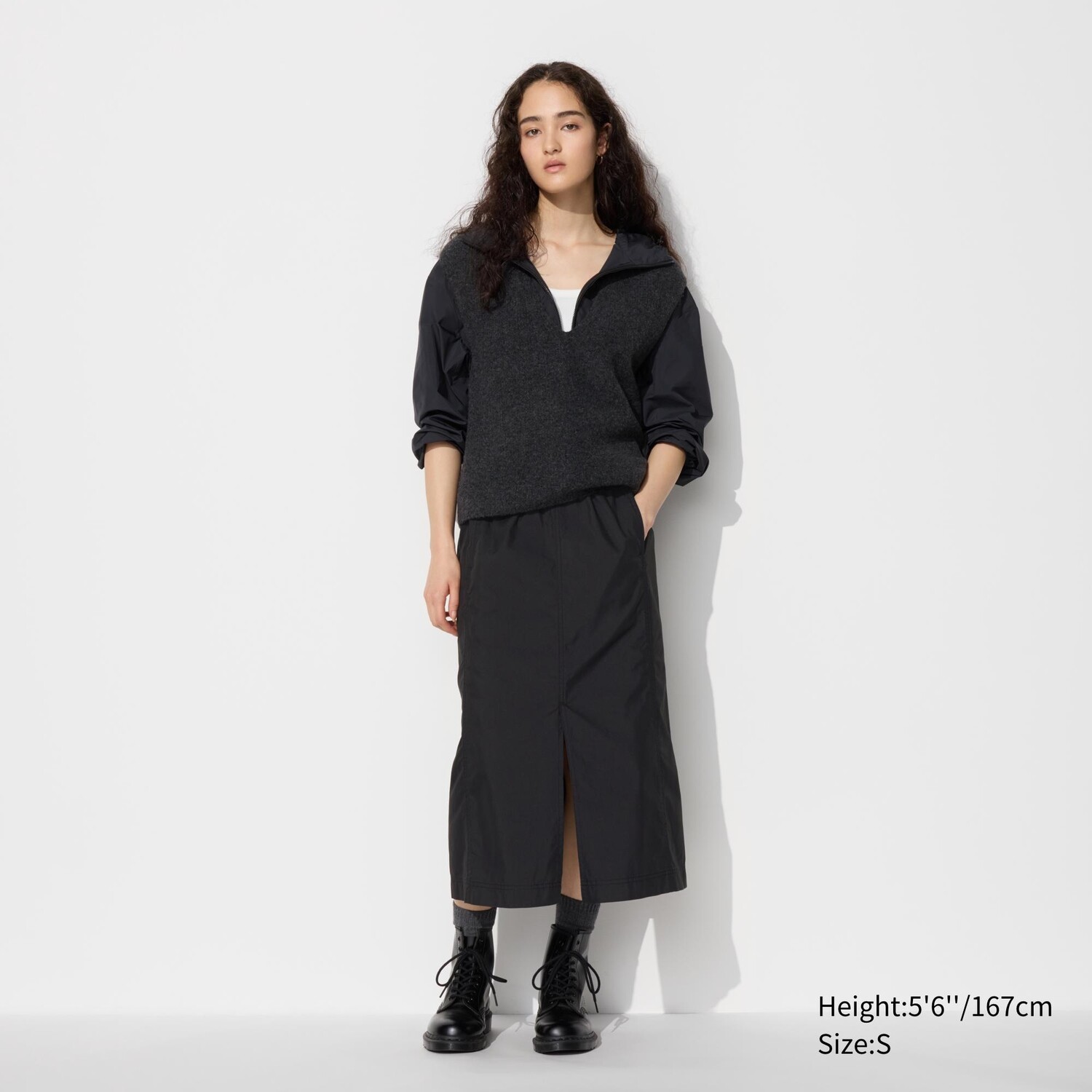 

Юбка-парашют UNIQLO, черный