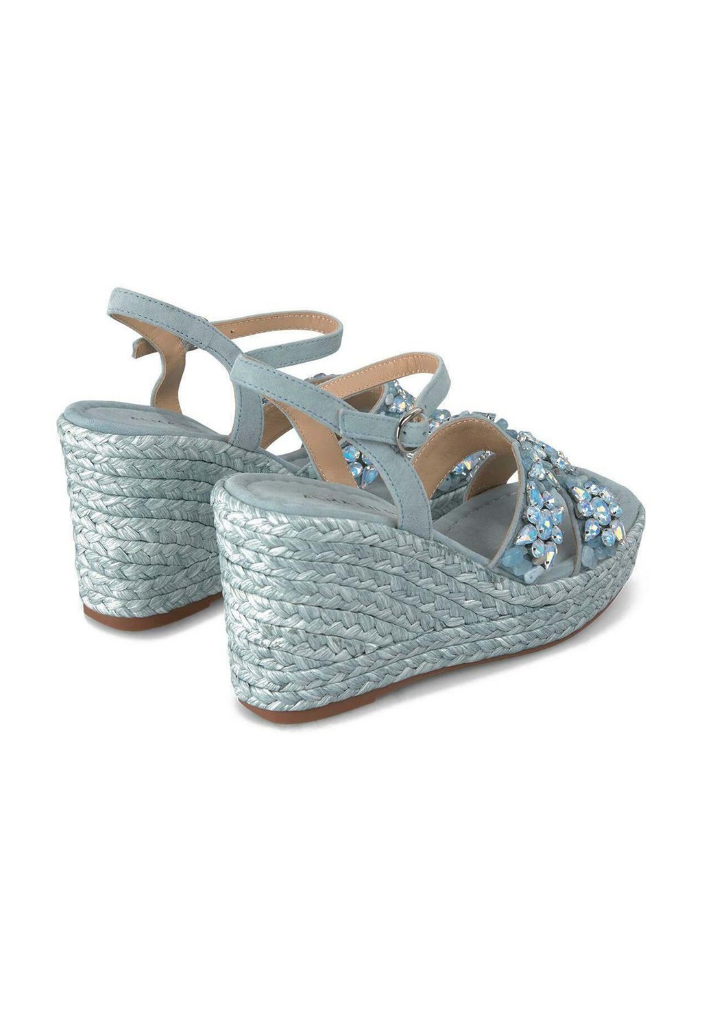 Босоножки на танкетке Espadrillas Alma en Pena, цвет Azul Jaspeado — фото 3