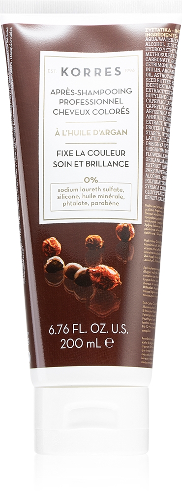 

Очищающий кондиционер с аргановым маслом для окрашенных волос Korres, 200 мл
