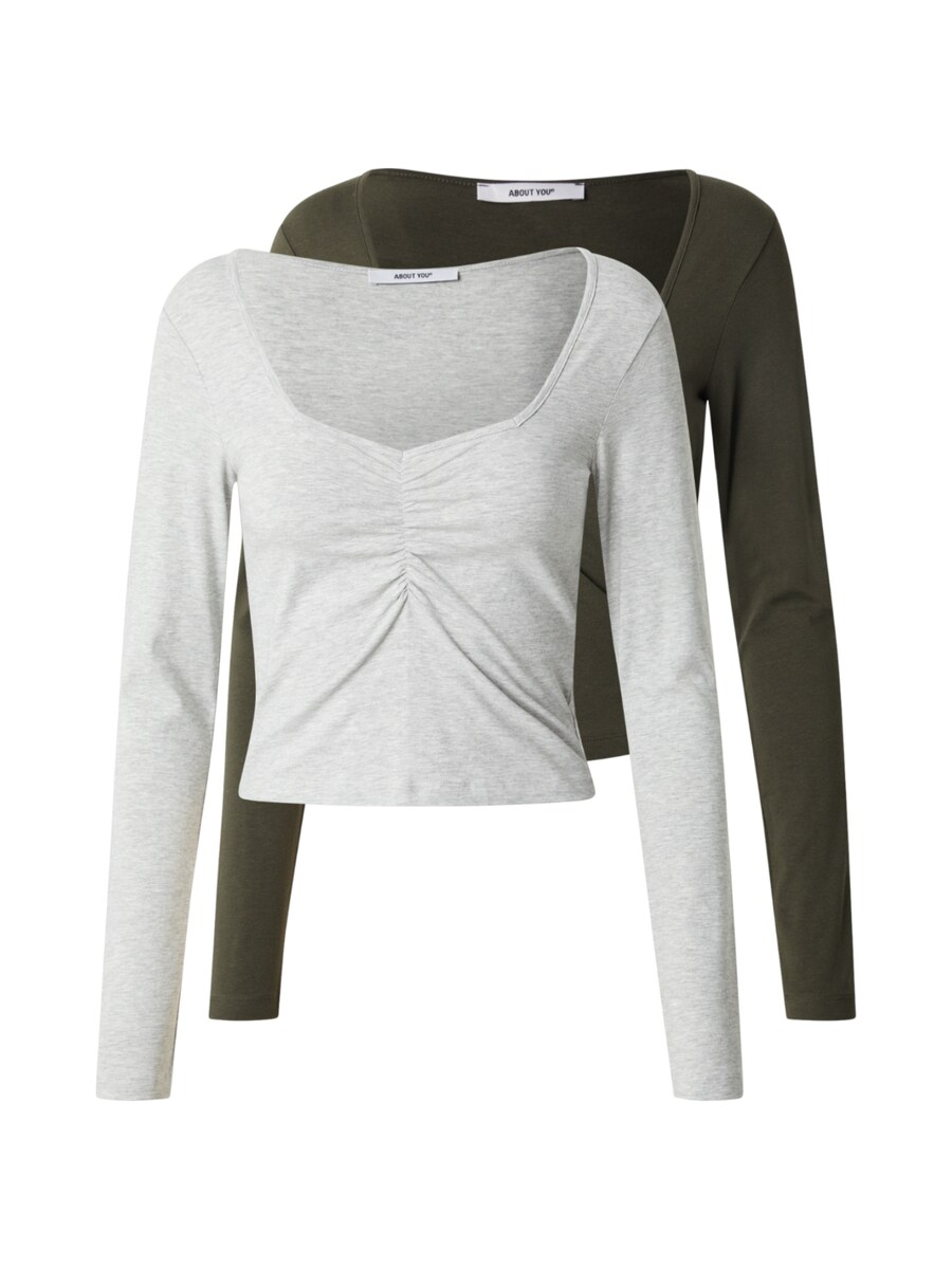 

Лонгслив ABOUT YOU Shirt Gwen, цвет mottled grey/khaki