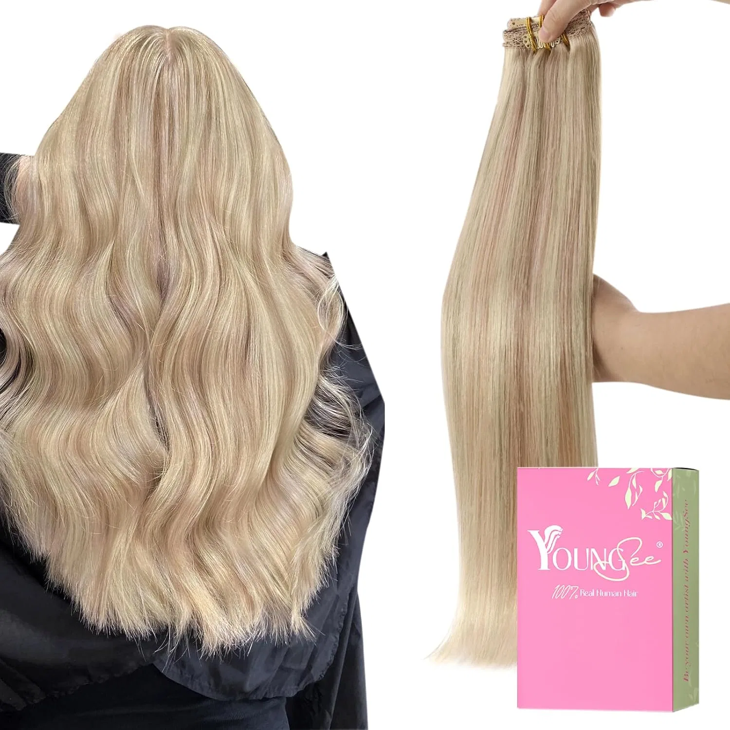Накладные пряди YoungSee Remy Hair на заколках Youngsee
