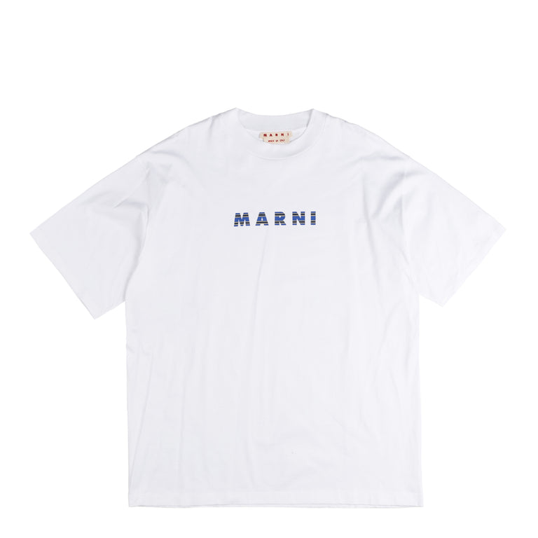 

Футболка printed stripes logo Marni, белый