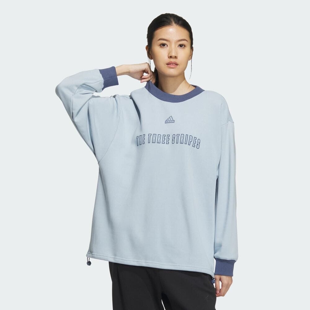 

Толстовка Adidas Wording oversized fit sweatshirt, цвет Wonder Blue