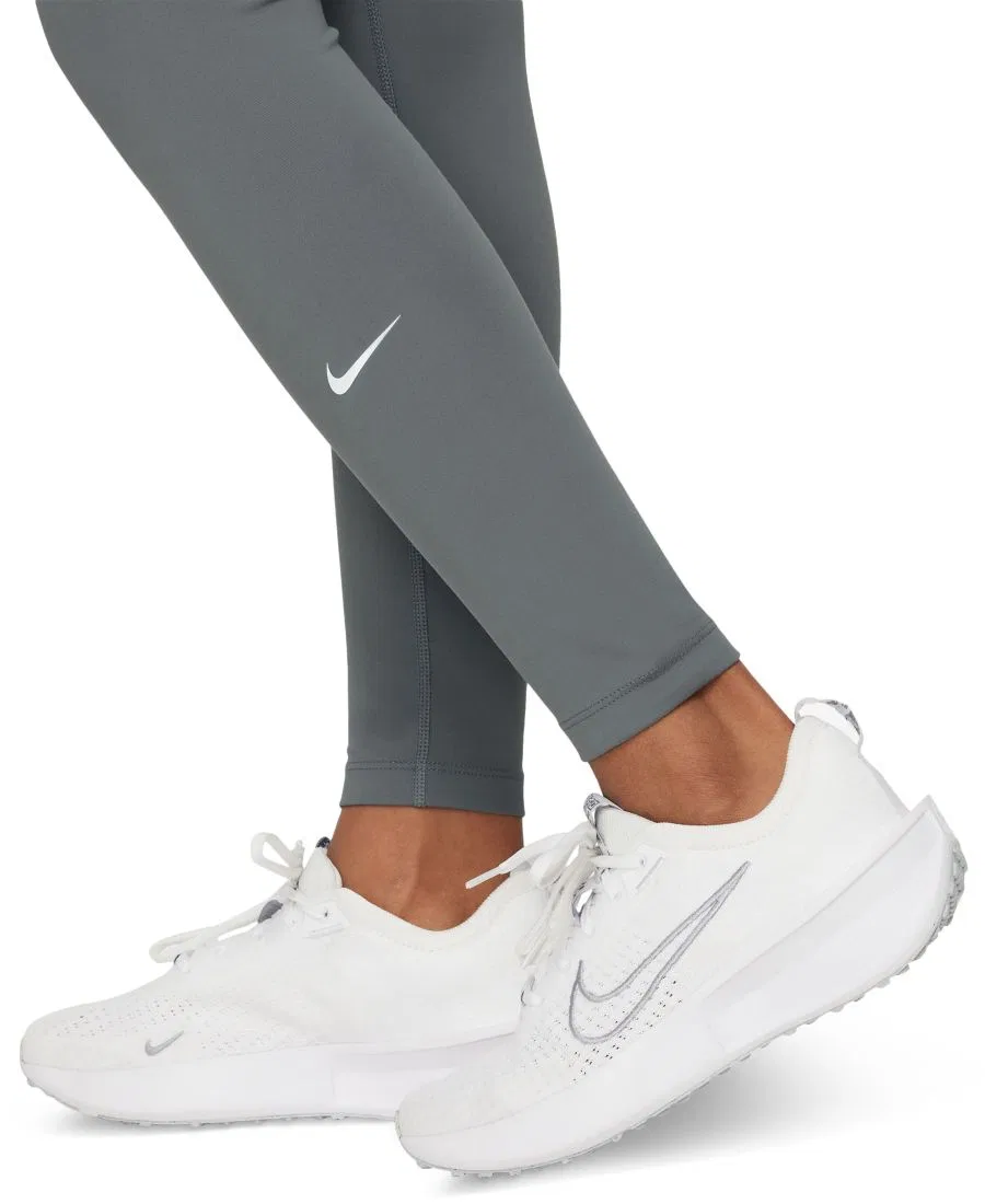 Леггинсы Big Girls One Dri-FIT с высокой талией Nike, серый/белый — фото 3