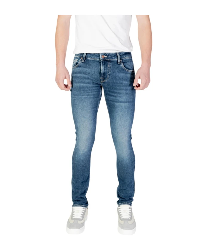 

Современные повседневные брюки приталенного кроя Guess, синий