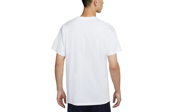 Футболка basketball alphabet embroidered sports round neck short sleeve white Nike, белый — фото 2