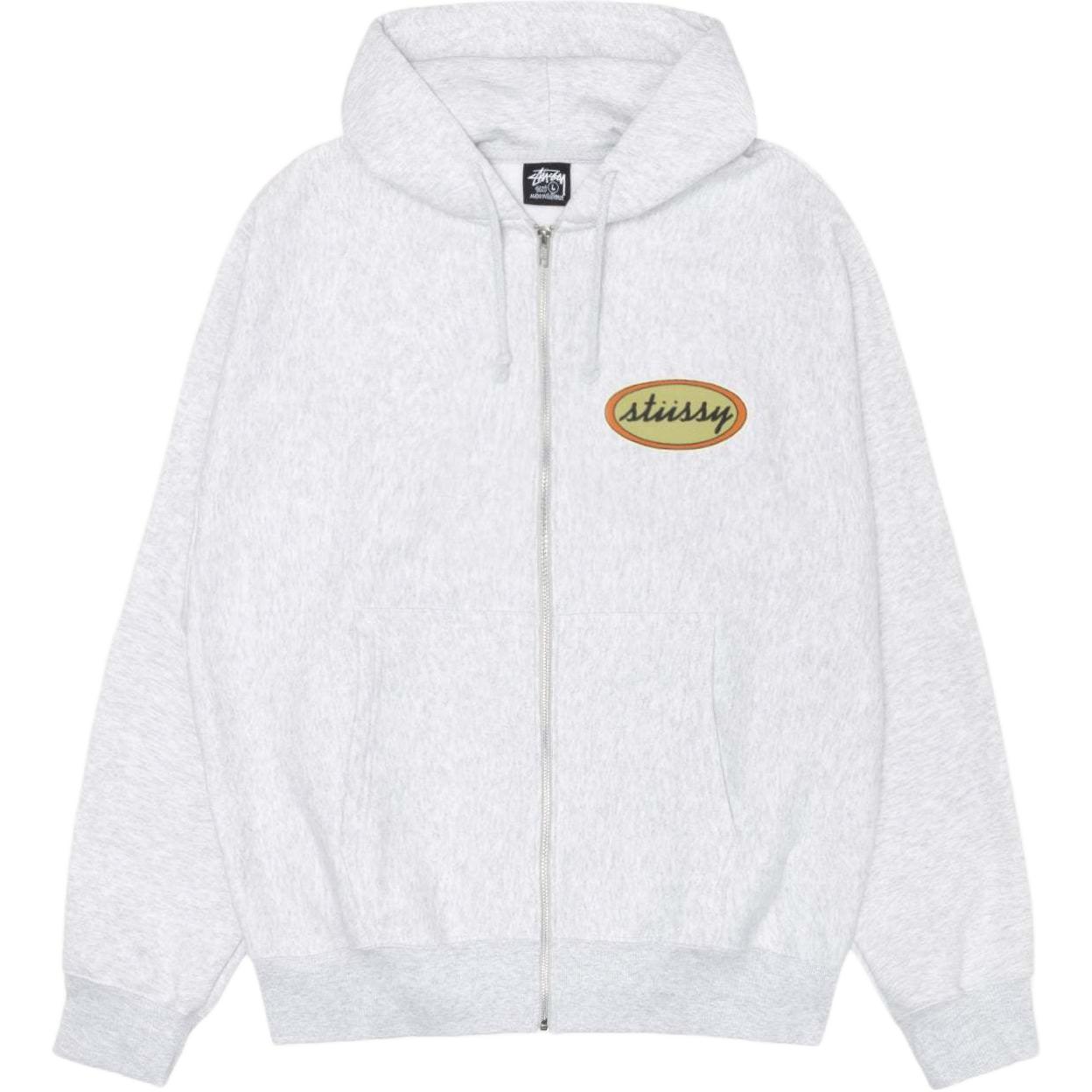 Толстовка Our Legacy Collaboration Work Shop Oval Zip Hoodie унисекс Stussy, синий — фото 4