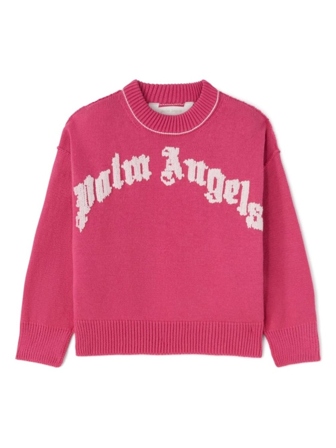 

Palm Angels Kids джемпер Curved Logo, розовый
