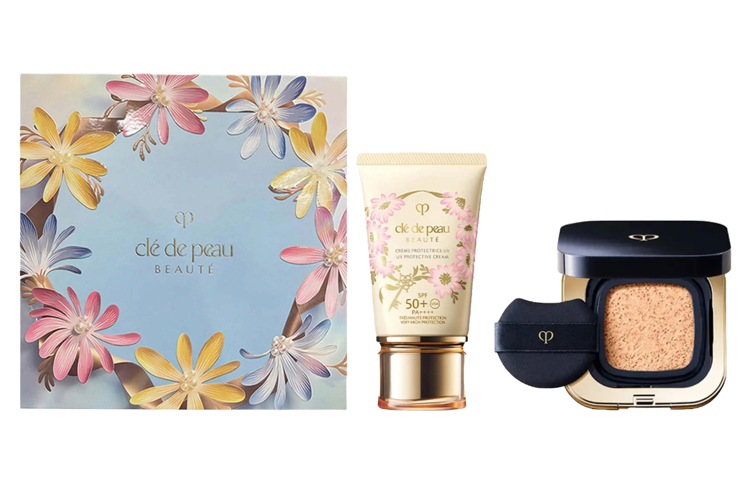 Clé De Peau Beauté Глянцевые сыворотки пастельно-розовый воздушная подушка солнцезащитный уход за кожей набор увлажняющая защита от ультрафиолета 15g+50ml — фото 4