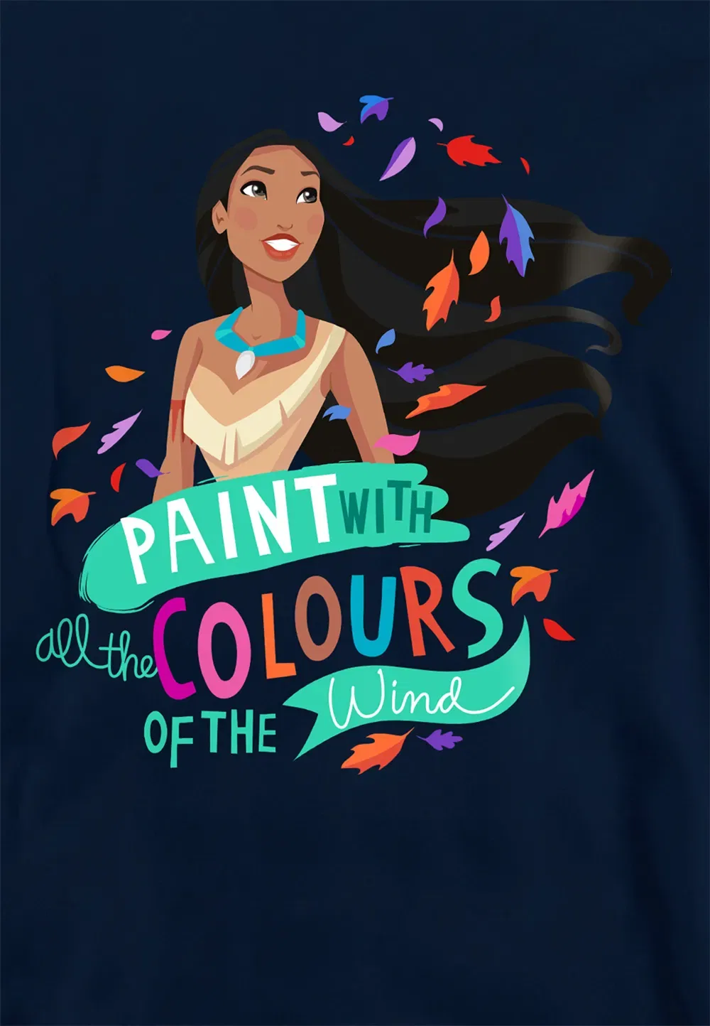 Детский худи Disney Pocahontas, темно-синий, темно-синий — фото 2