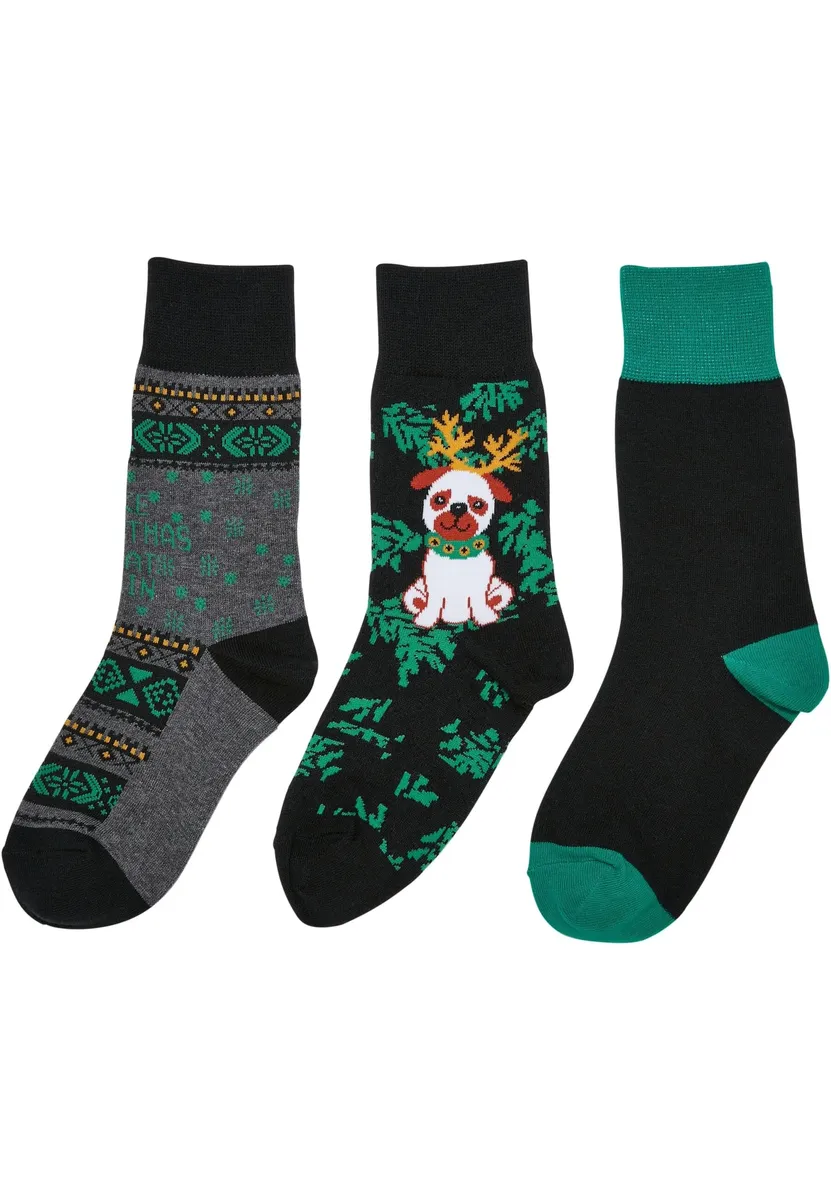 

Базовые носки URBAN CLASSICS " Urban Classics Unisex Christmas Dog Socks Kids 3-Pack" (1 пара), цвет Multicolor