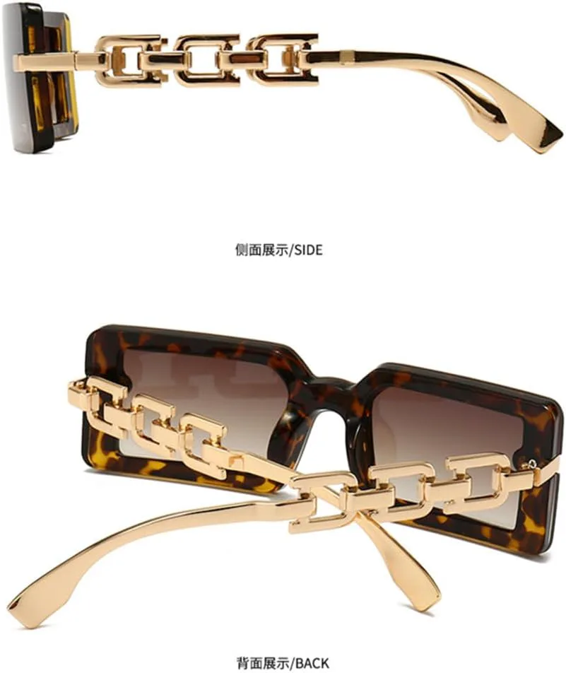 

Женские солнцезащитные очки в стиле ретро с градиентным переходом, защита от УФ-излучения UV400; мужские солнцезащитные очки в оправе с цепочкой VFDHN, C4 Pink