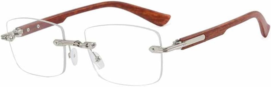 

Винтажные солнцезащитные очки без оправы с квадратными дужками под дерево для женщин и мужчин, солнцезащитные очки для активного отдыха, поездок и путешествий, защита от ультрафиолета UV400 UJNHGQ, Brown Clear