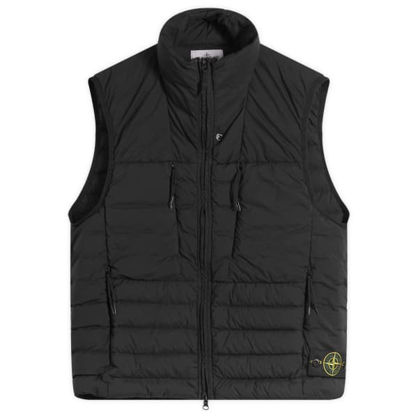 

Бесшовный туннельный нейлоновый легкий жилет Down-TC Stone Island, черный
