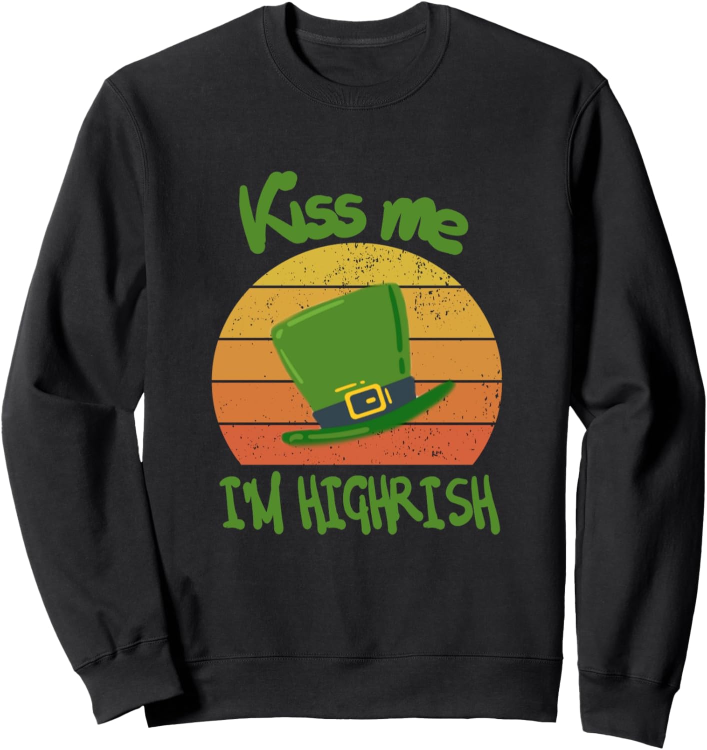 

Забавная толстовка «Kiss Me I'm Highrish» ко Дню Святого Патрика Litshogen, черный