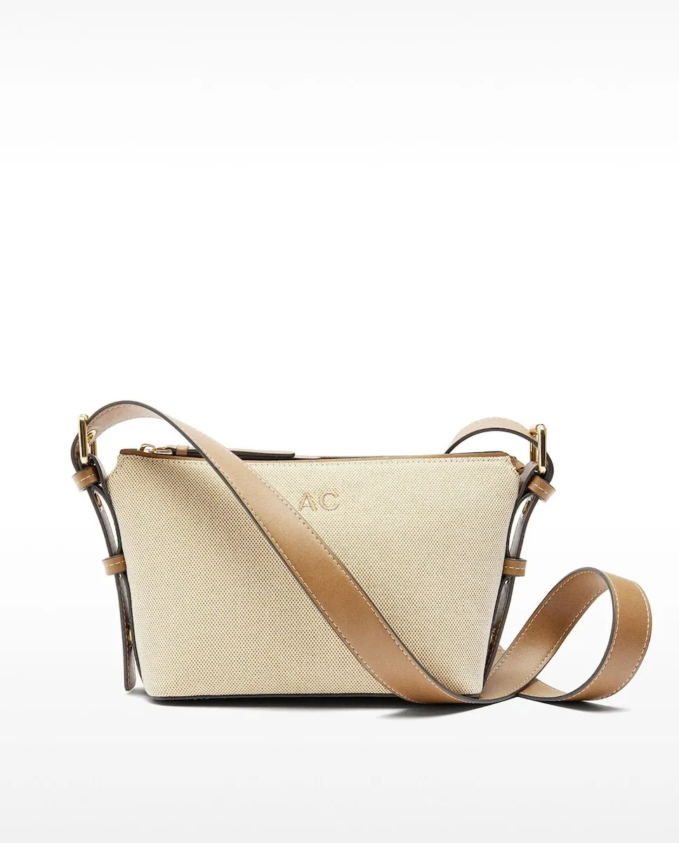 

Женская прямоугольная сумка-бандо с молнией Parfois, бежевый