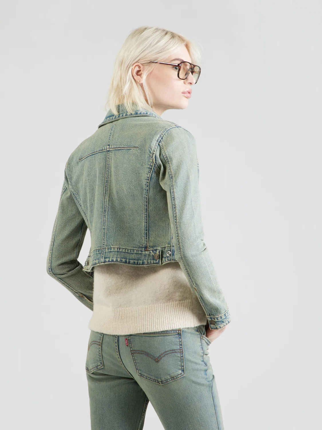 Куртка межсезонья 'Y2K Stretch Fitted Trucker Jacket' Levi'S , Light Blue — фото 4
