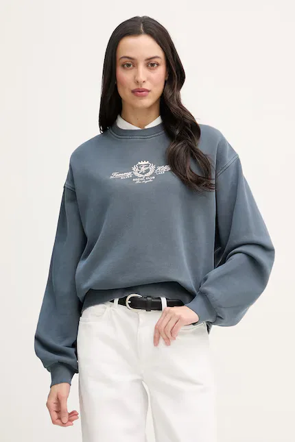 Худи женское базовое Tommy Hilfiger, синий