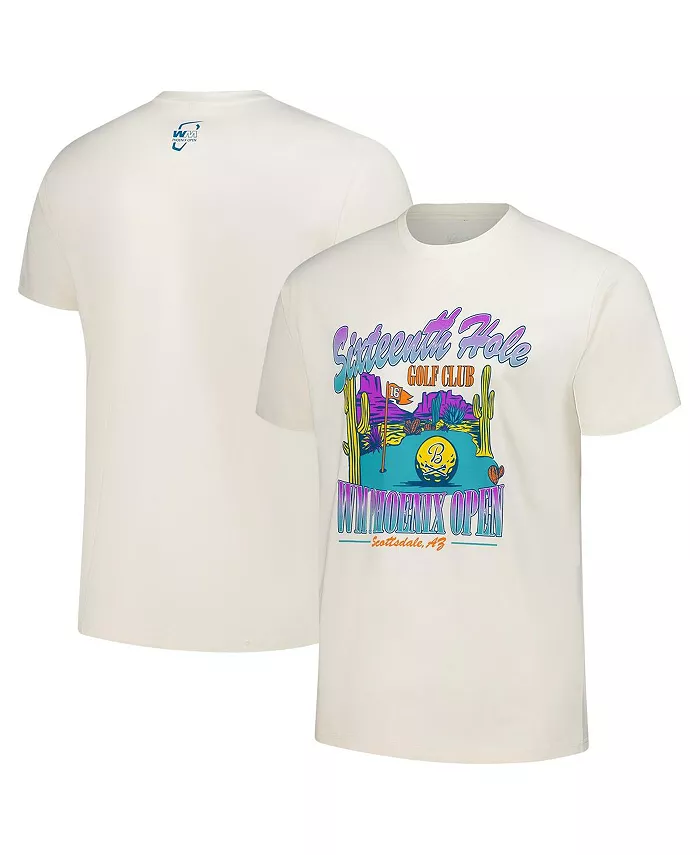 

Мужская футболка WM Phoenix Open 16th Hole кремового цвета Barstool Golf