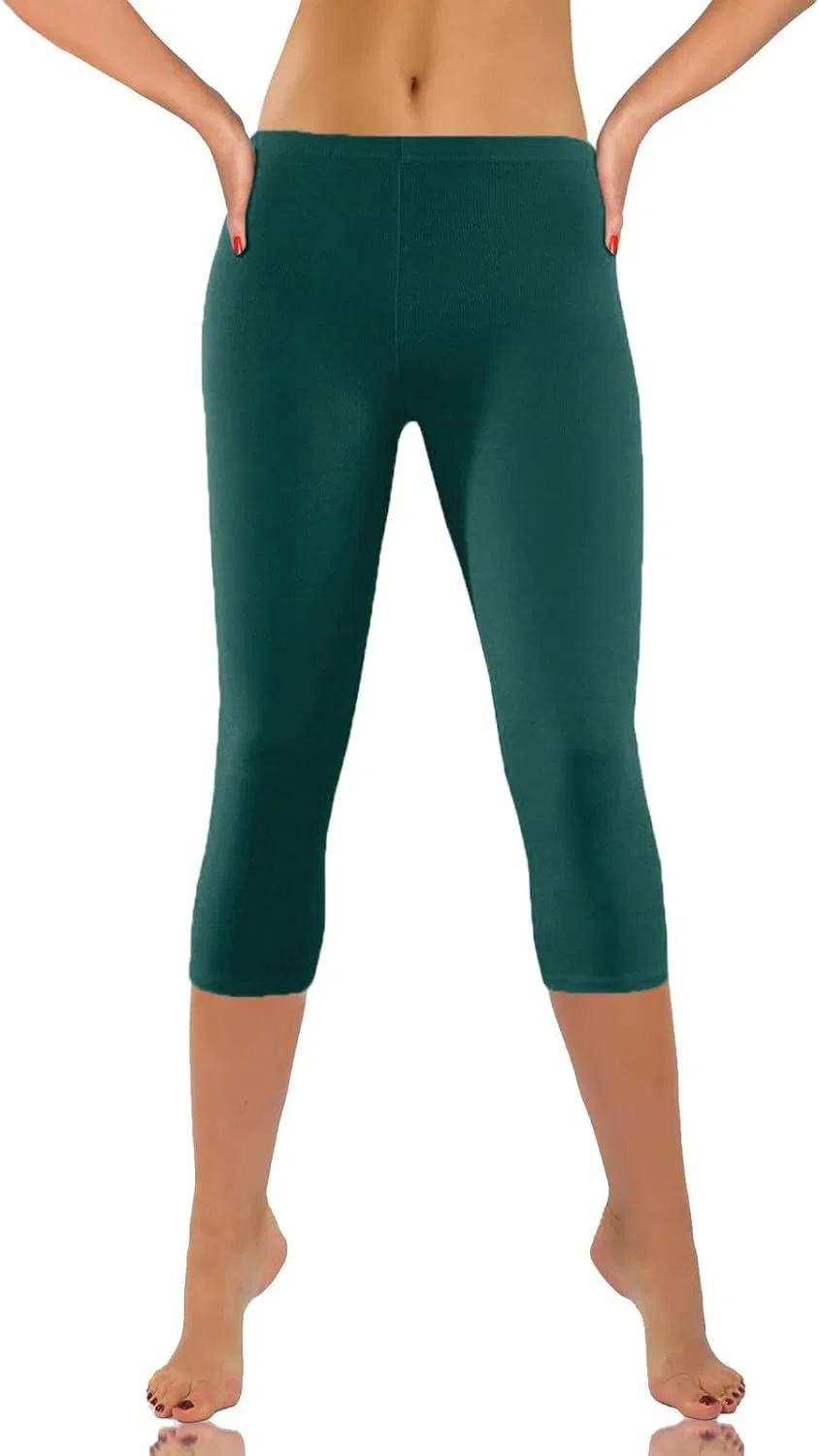 Женские капри с высокой талией, Yoga Pants, 04-green — фото 2
