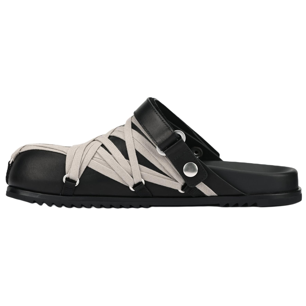 RICK OWENS Кожаные повседневные туфли RO Megalace для мужчин, черные