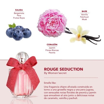 Women'secret Rouge Seduction Gift Set Women Eau De Parfum 100ml And Body Lotion 200ml Fruity Chypre 2 Piece Assortment — фото 3