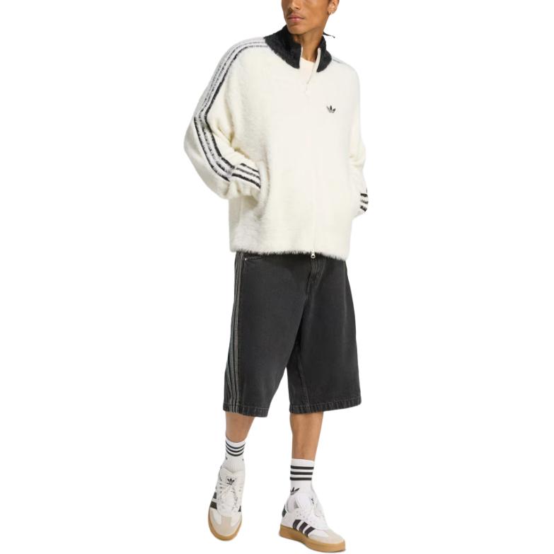 Adidas кардиган на молнии с тремя полосками Adidas Originals, экрю/черный — фото 4