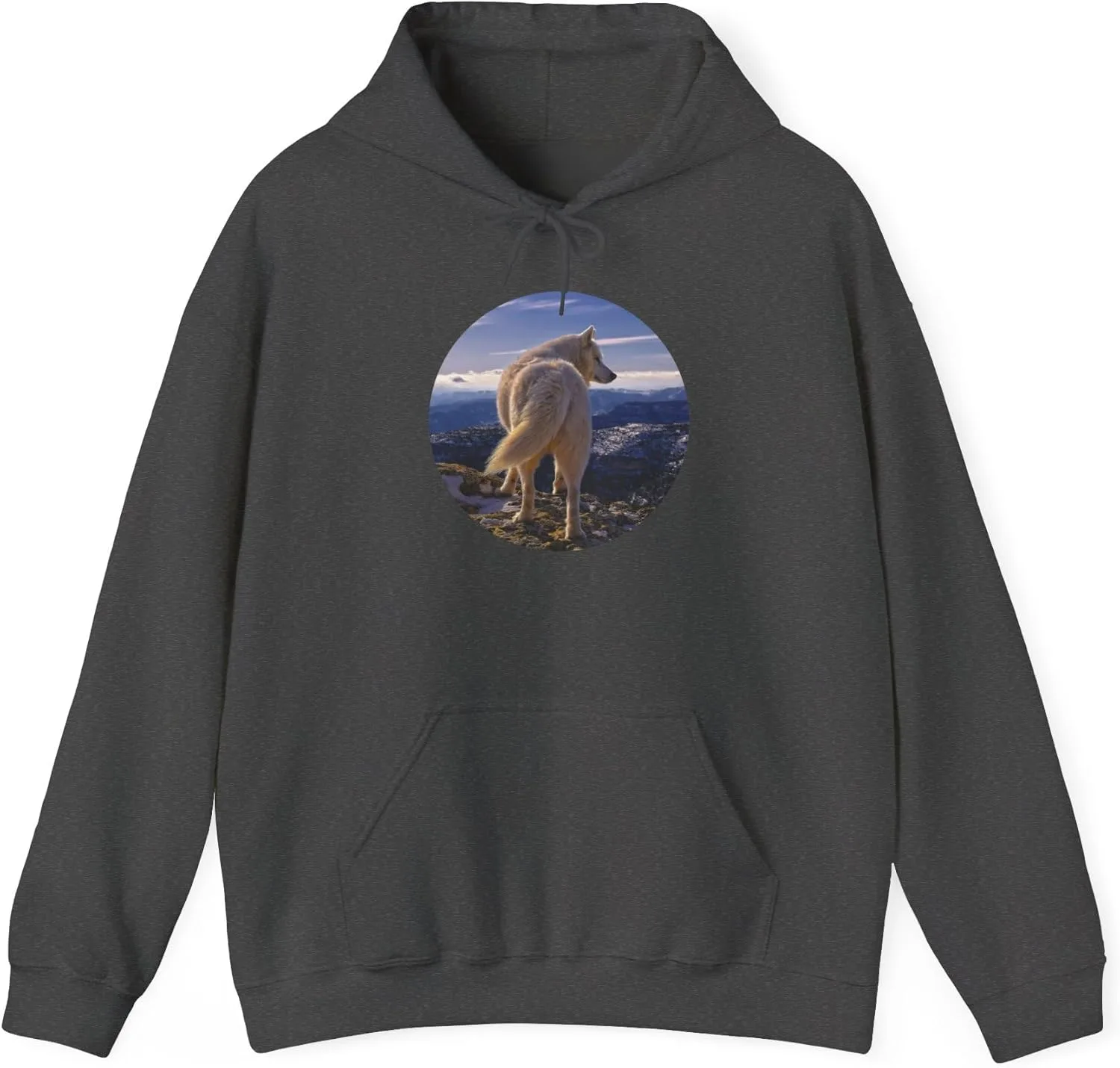 Толстовка White Wolf Mountain View Unisex Heavy Blend с капюшоном