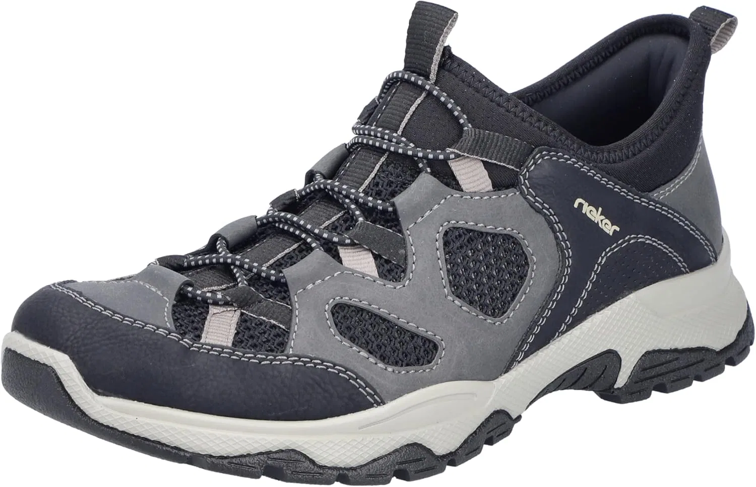 Туфли Rieker Herren B8350 Schnürhalbschuhe, Black 00