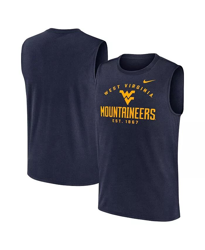 

Мужская темно-синяя майка West Virginia Mountaineers Primetime Legend Lock Up Performance Muscle Nike