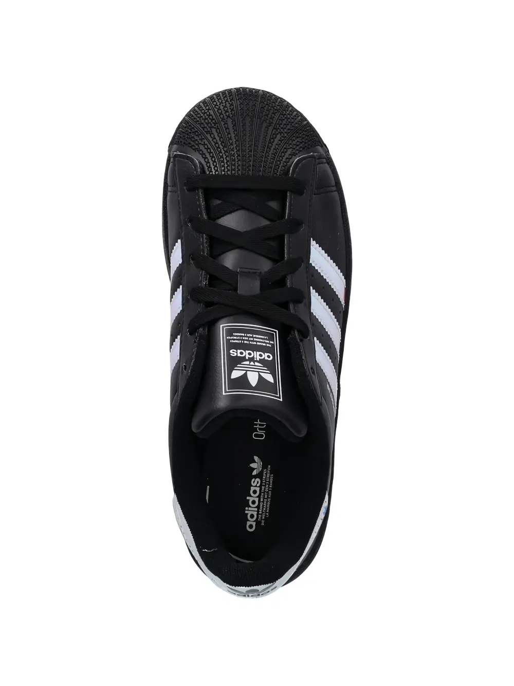 Оригинальные кроссовки Superstar II на шнуровке Adidas Kids, черный — фото 4