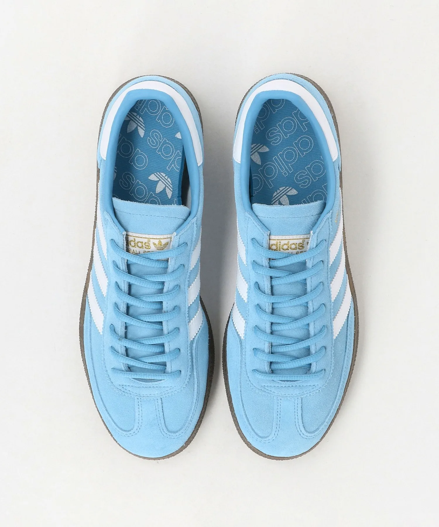 Мужские кроссовки из замши adidas Originals Handball Spezial BD7632 светло-голубые — фото 3