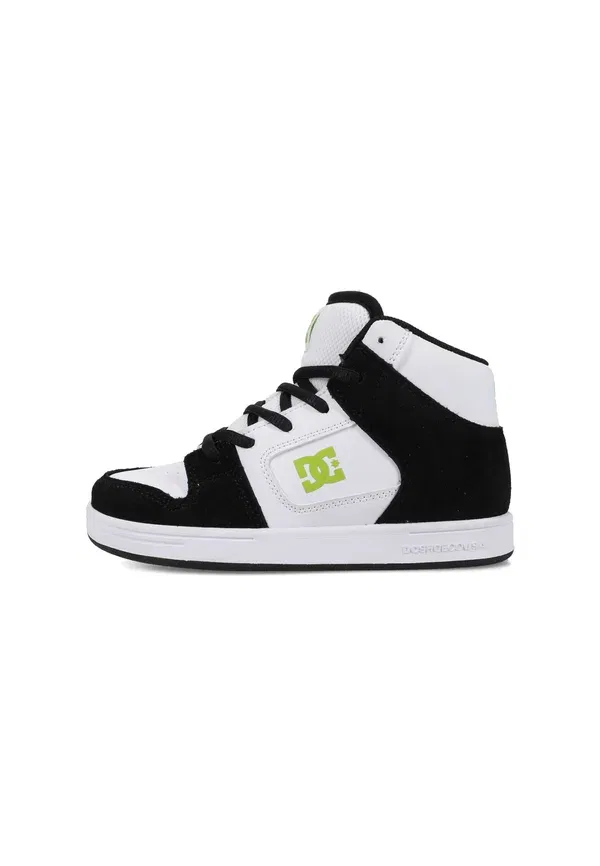 Кроссовки высокие Manteca Dc Shoes, черно-бело-лаймовый