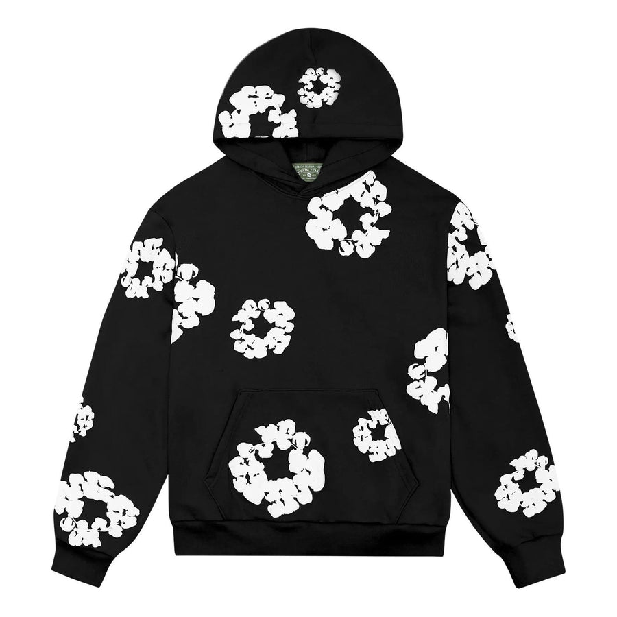 

Худи Denim Tears Cotton Wreath Hoodie 'Black White', черный