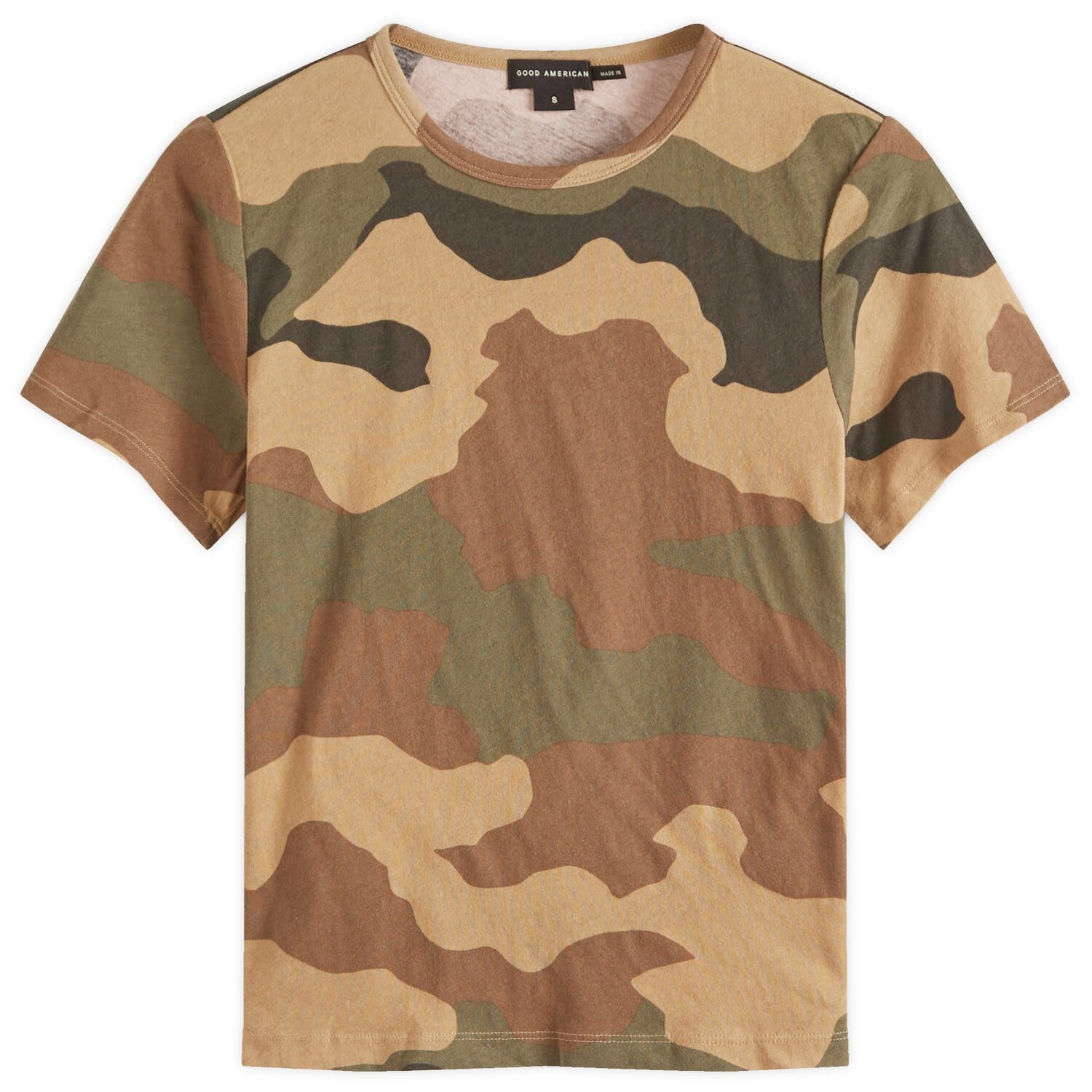 

Футболка Good American Slim Fitted Tee, цвет Fatigue Green