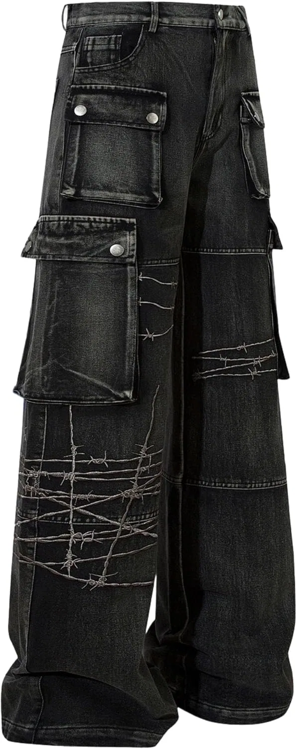Джинсы с карманами, Goth, Black