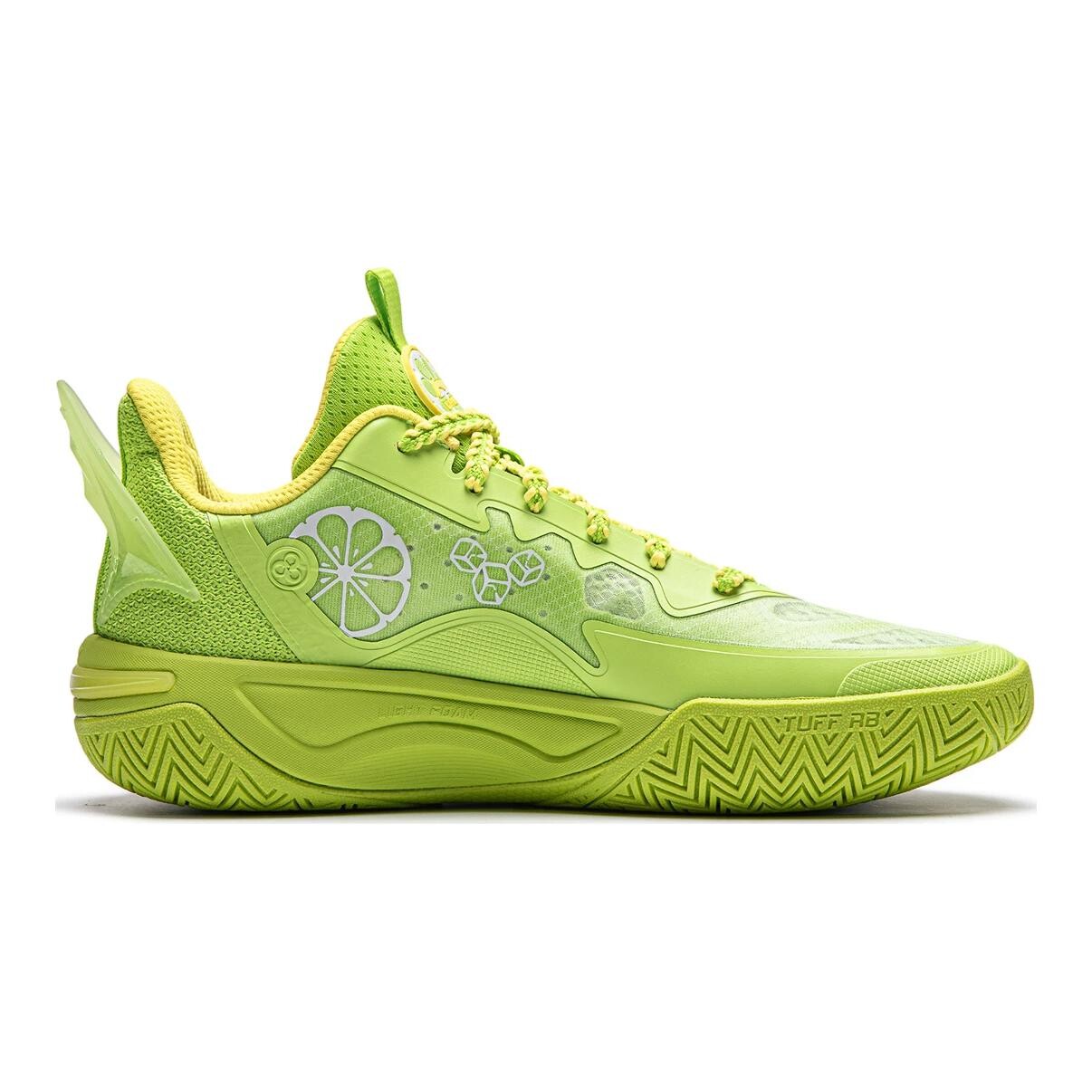 Баскетбольные кроссовки Wind Shadow 2.0 для детей GS Low-top Kiwi Yellow/Lime Green Lining Young, желтый — фото 2
