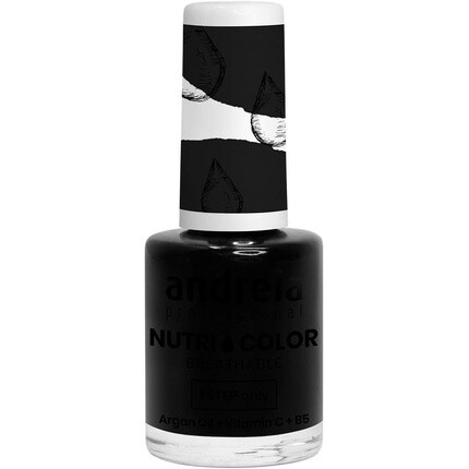 

Андрея Профессиональный дышащий лак для ногтей NutriColor Веганский и не подвергаемый жестокому обращению дизайн ногтей своими руками со стойким глянцевым покрытием Цвет NC26 Черный 10,5 мл Andreia