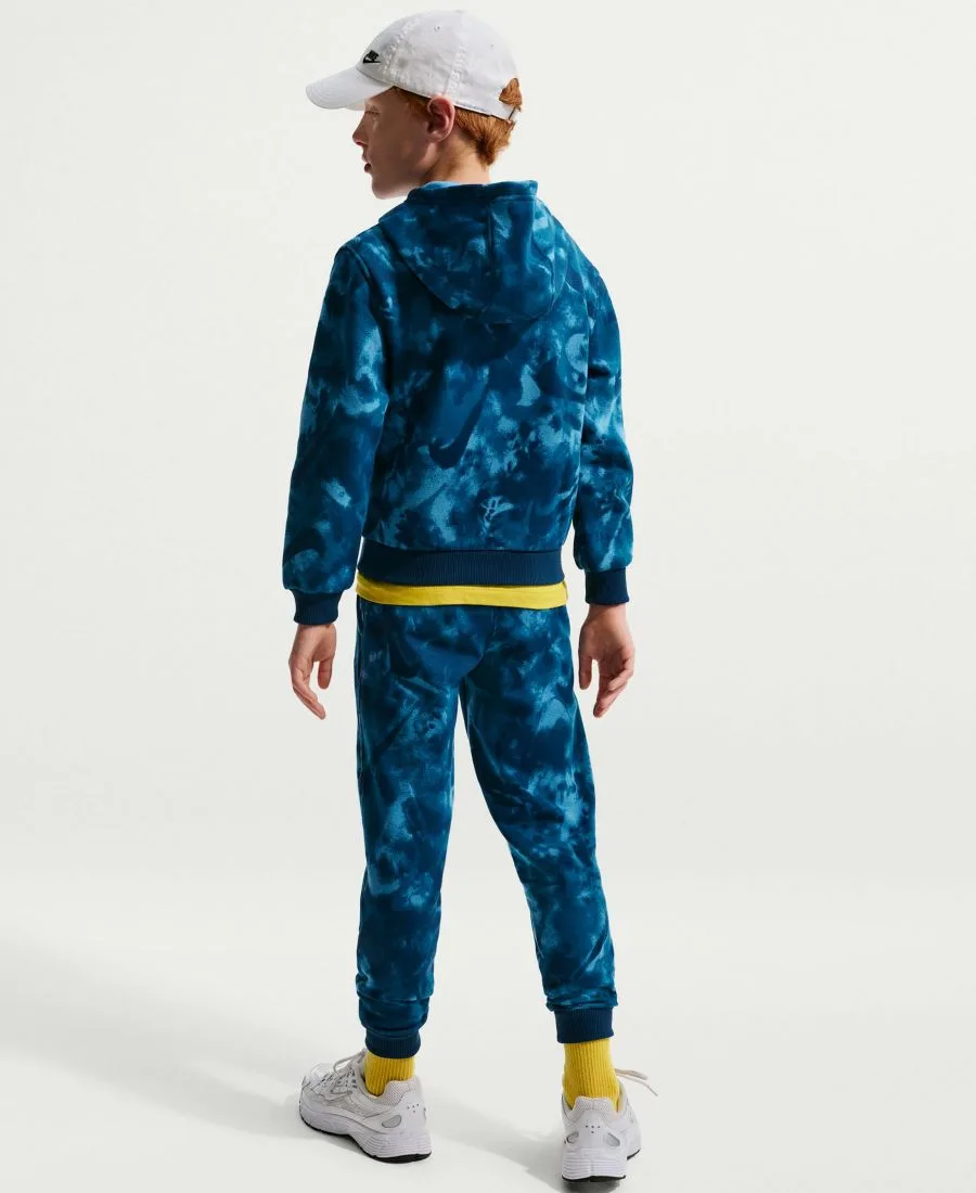 Детская спортивная толстовка с капюшоном от Boys' Sportswear Club Nike, dutch синий/court синий/синий void — фото 4