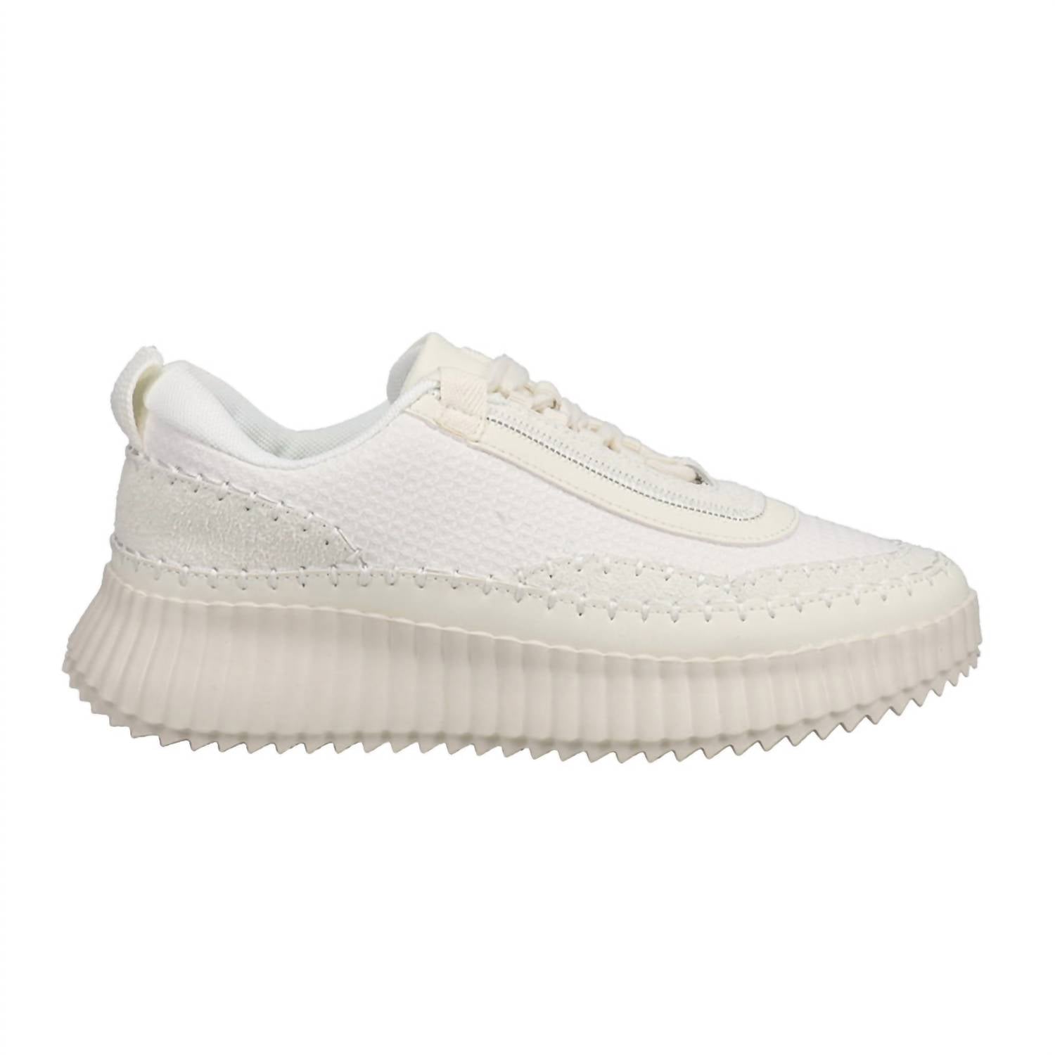 Женские теннисные кроссовки на платформе в белом цвете Corkys Footwear — фото 2